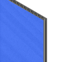 MODULAR SOLUTIONS PANELING&lt;br&gt;ALUMINUM  PANEL WITH A CORRUGATED PLASTIC CORE 6MM BLUE (4&#39; X 8&#39;)
